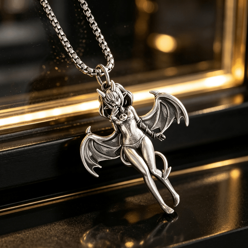 Women's Vintage Distressed Double-Layer Skeleton Necklace
